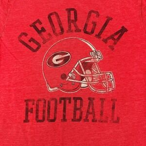 T-University Graphic T-Shirt Mens Small Red Good Georgia Bulldogs Football